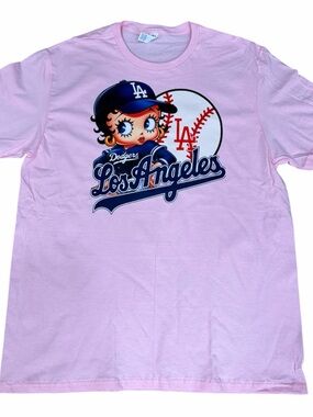 Los Angeles Dodgers Pink Betty Boop Graphic Tee Dodgers t-shirt women’s LA tee